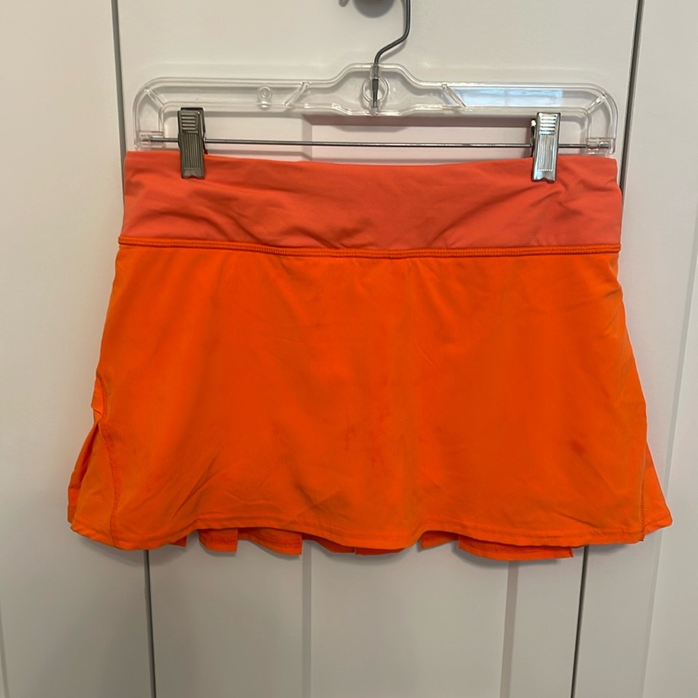 Lululemon Athletica. Bright Orange Athletic Skirt